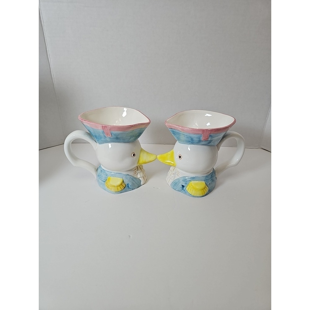 Vintage Fitz and Floyd Duck Admiral Revolutionary War Mug And Pitcher - Picture 10 of 15